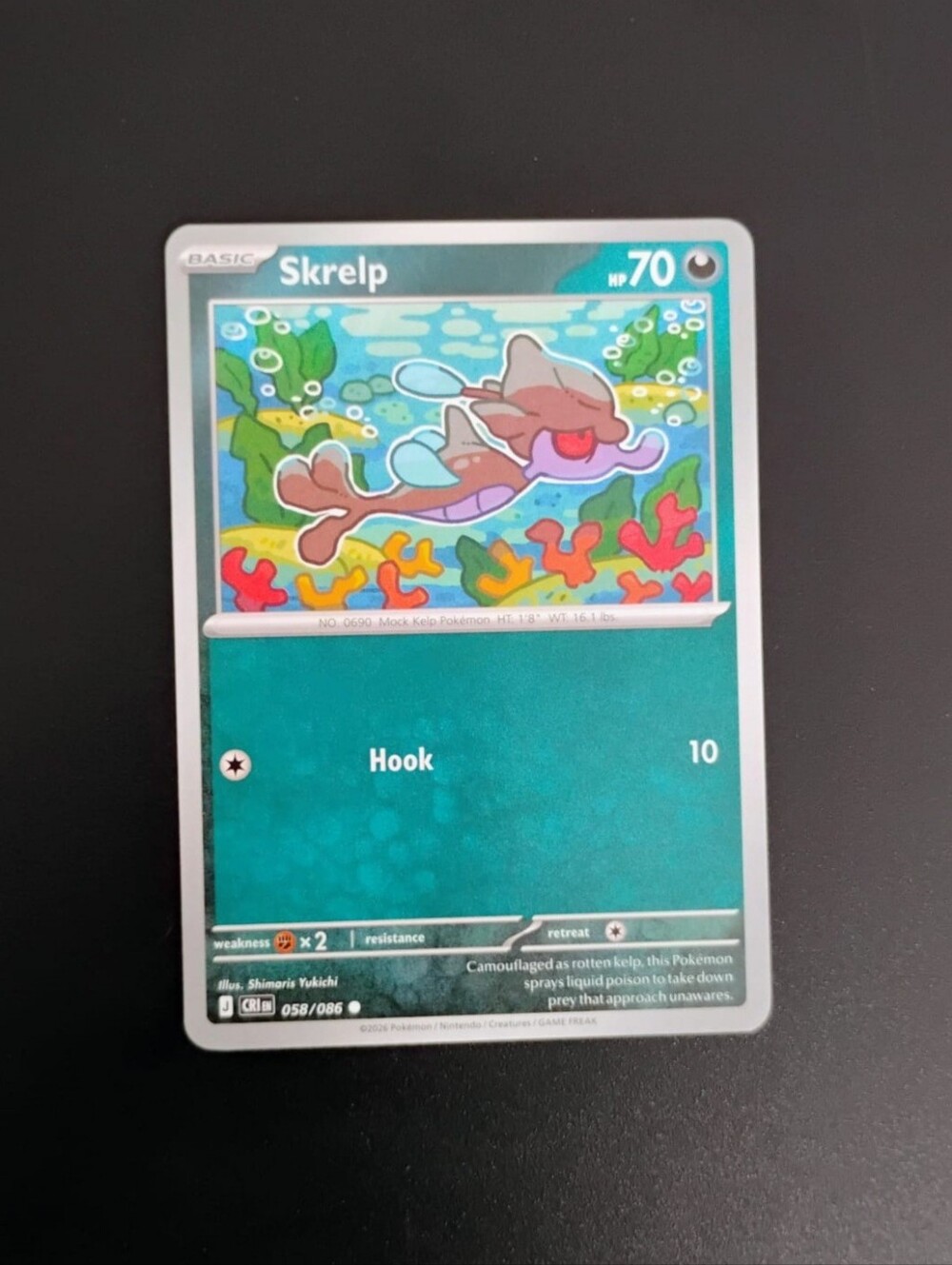 POKEMON TCG Card Skrelp Chaos Rising 058/086 PZ